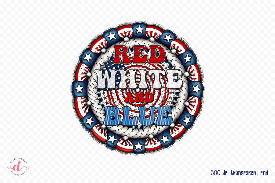 4th of July PNG | Red White and Blue