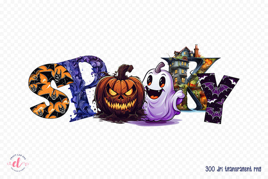 Spooky PNG | Halloween Sublimation Design