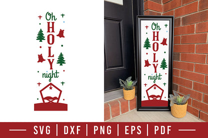 Oh Holy Night - Christmas Porch Sign SVG
