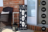 Happy Boo Season SVG - Halloween Porch Sign SVG