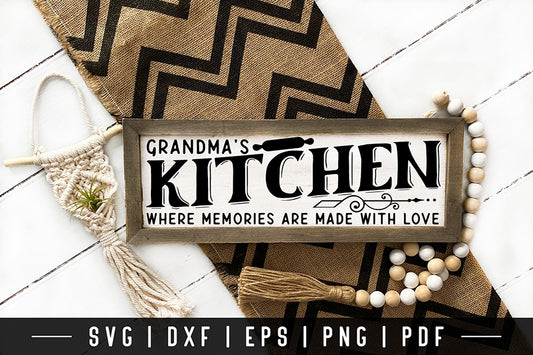 Grandma's Kitchen | Vintage Kitchen Sign SVG