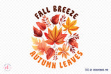 Fall Sublimation Design - Fall Breeze Autumn Leaves