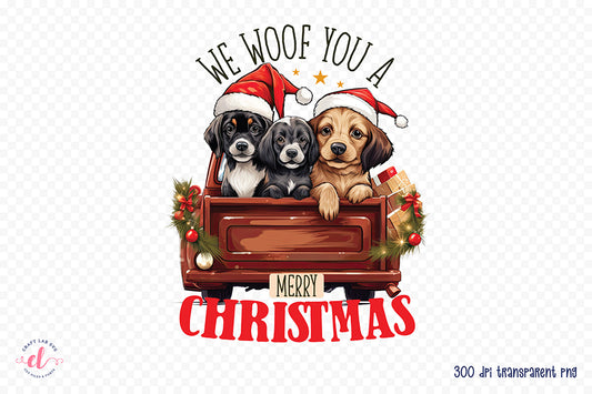 We Woof You a Merry Christmas PNG