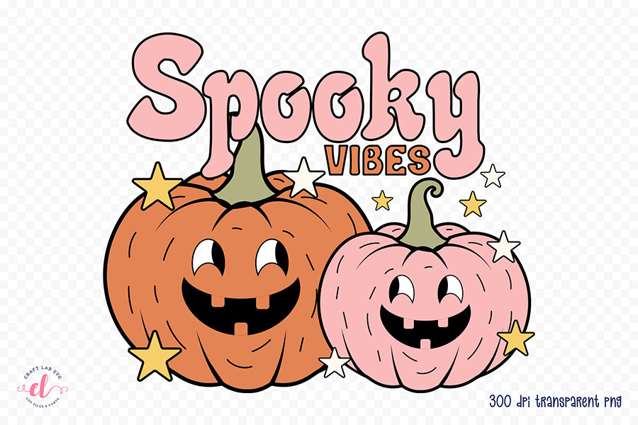 Spooky Vibes PNG - Retro Halloween Sublimation