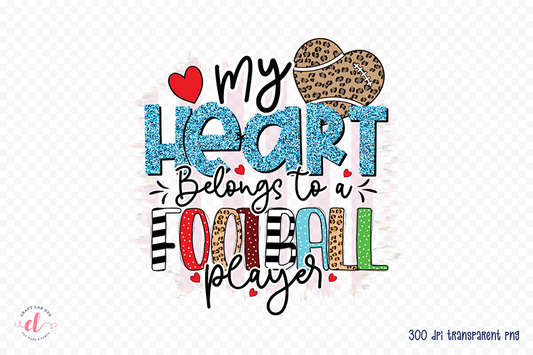 My Heart Belongs to a Football Player PNG