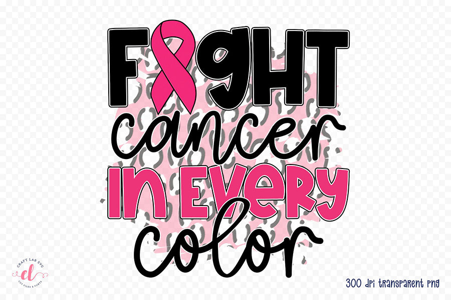 Fight Cancer in Every Color, Breast Cancer PNG