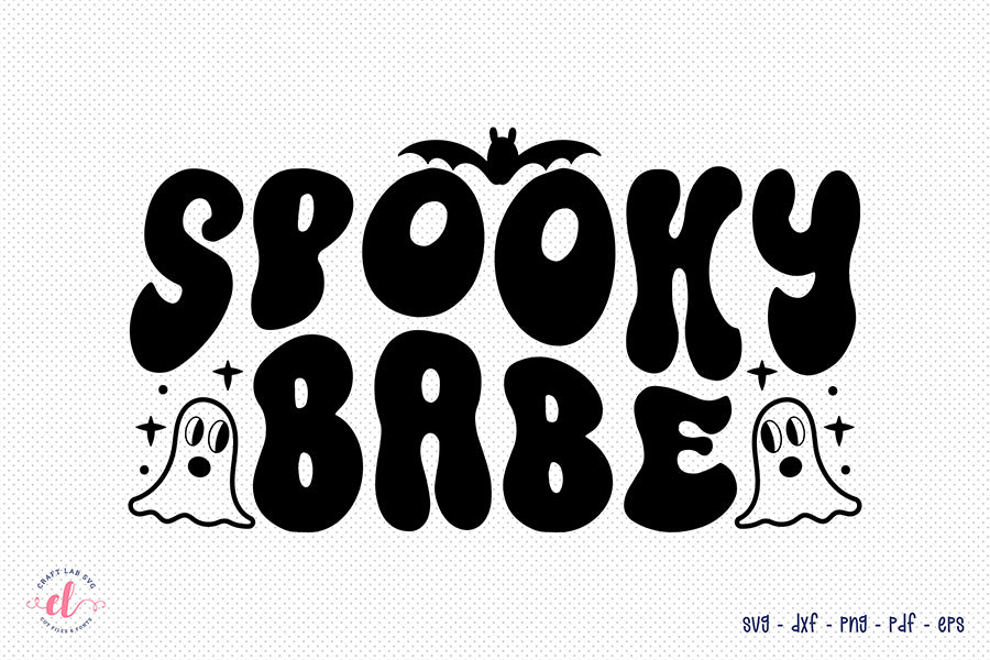 Retro Halloween SVG, Spooky Babe SVG
