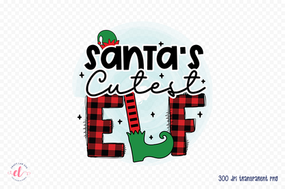 Santa's Cutest Elf - Kids Christmas Sublimation