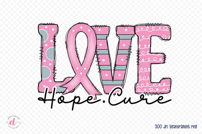 Love Hope Cure PNG - Breast Cancer PNG