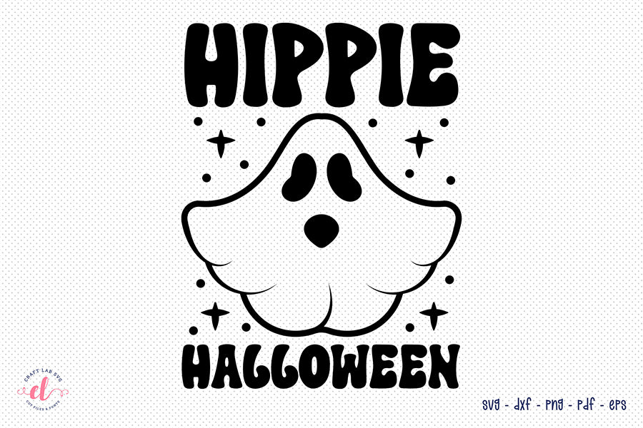 Hippie Halloween SVG - Retro Halloween SVG