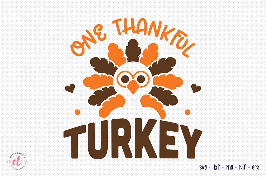 One Thankful Turkey SVG