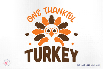 One Thankful Turkey SVG