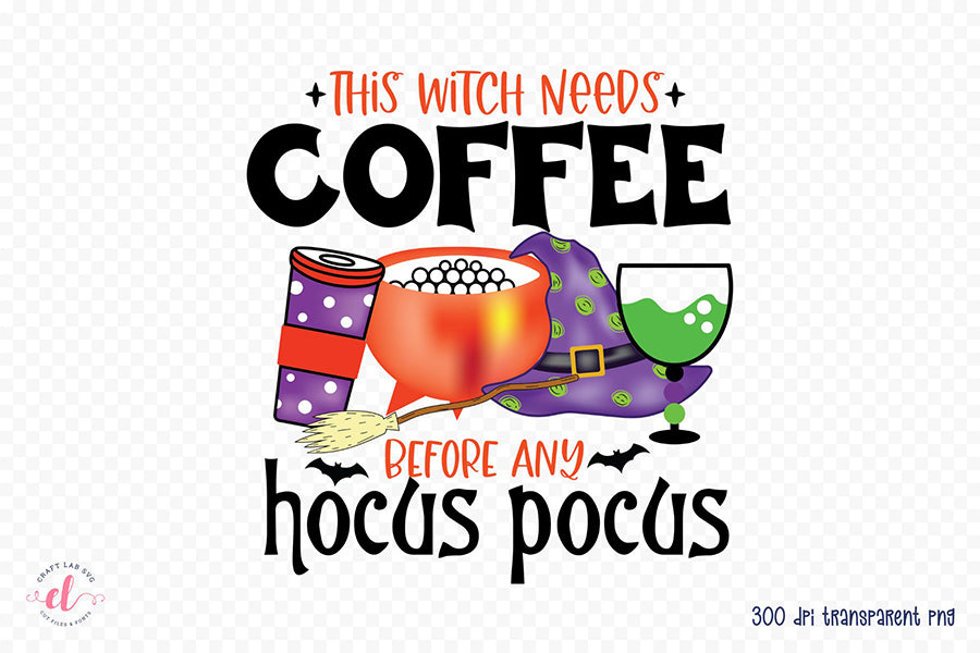 Halloween Witch PNG Sublimation Design