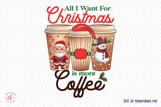 Christmas Coffee PNG Sublimation Design