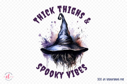 Funny Halloween PNG | Thick Thighs & Spooky Vibes