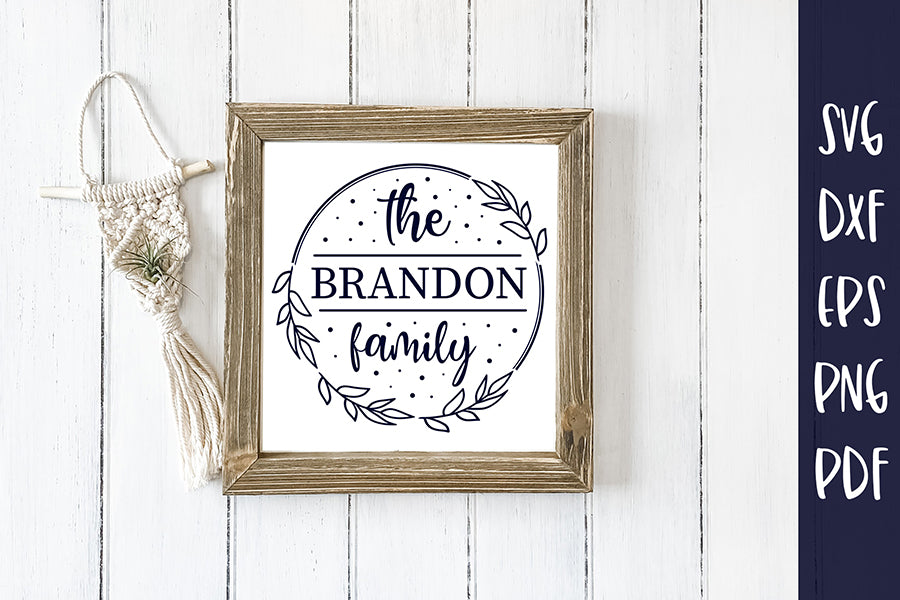 Family Name Monogram SVG | Monogram SVG