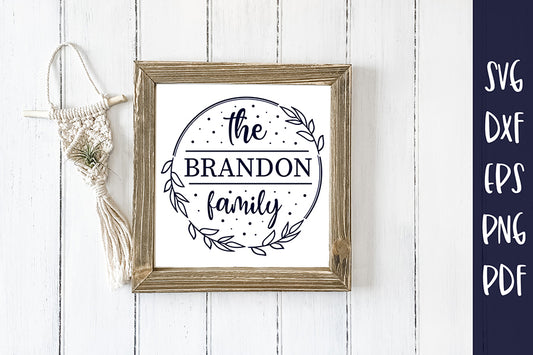 Family Name Monogram SVG | Monogram SVG