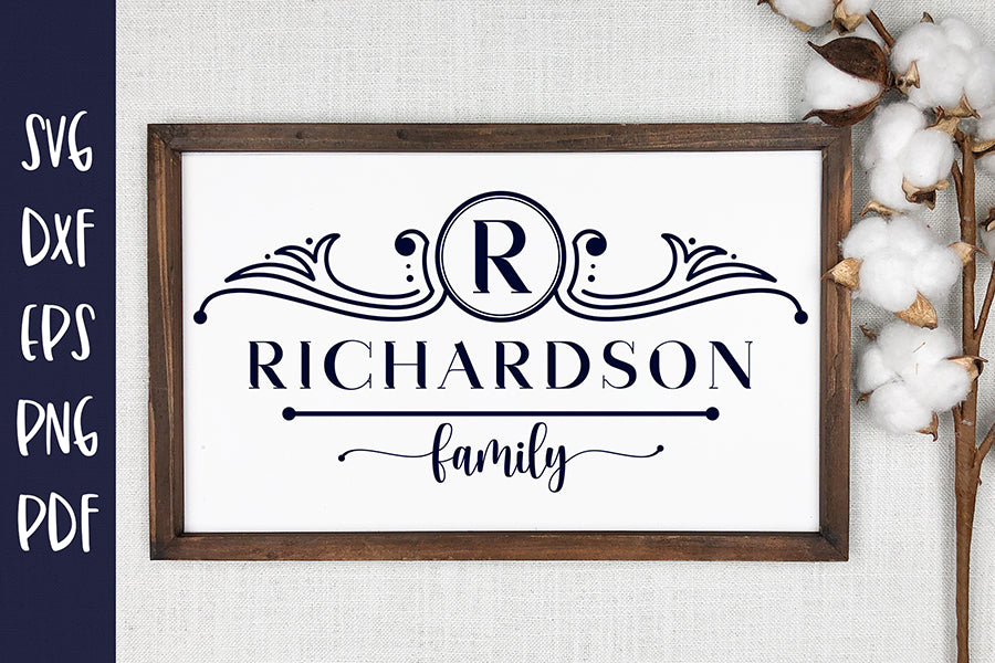 Family Monogram SVG Design | Monogram SVG