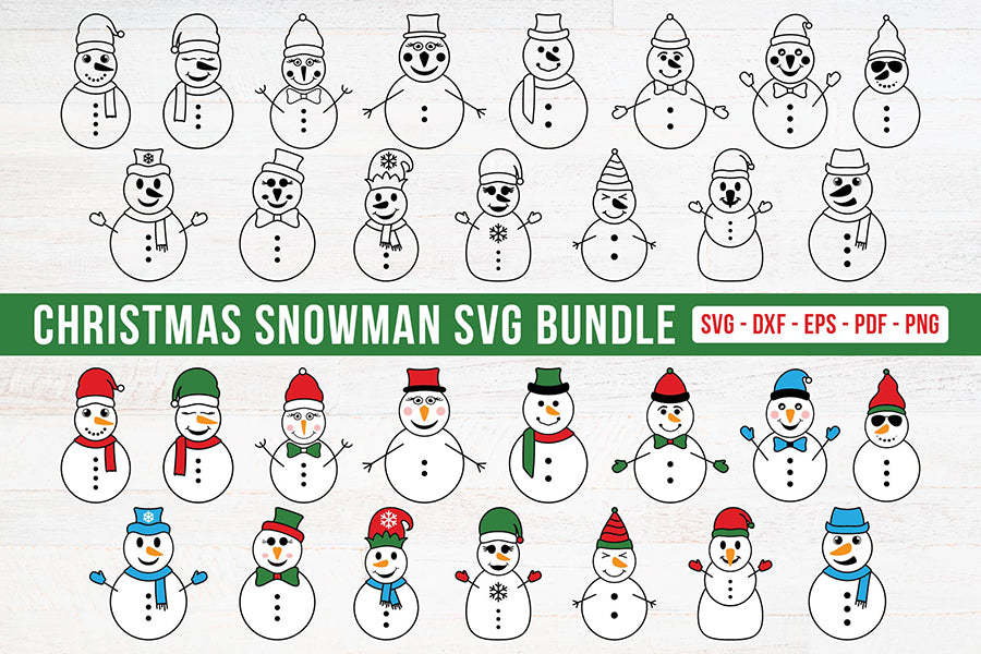 Christmas Snowman SVG Bundle