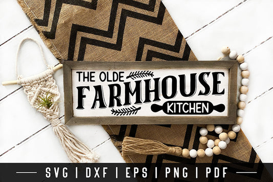 Olde Farmhouse Kitchen - Vintage Kitchen Sign SVG