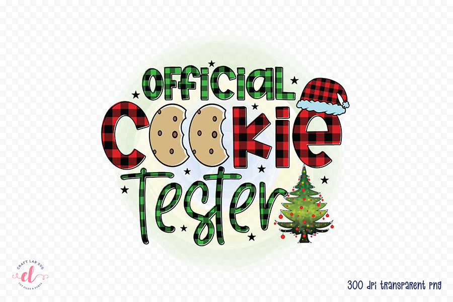 Official Cookie Tester, Kids Christmas Sublimation Design