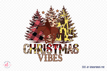 Western Christmas Sublimation Design