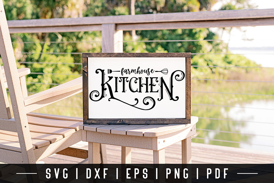 Farmhouse Kitchen, Vintage Kitchen Sign SVG