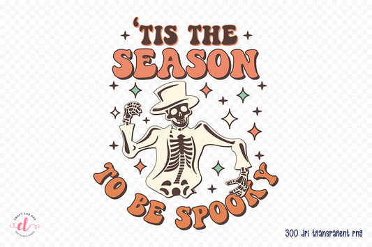 Tis the Season to Be Spooky - Retro Halloween PNG