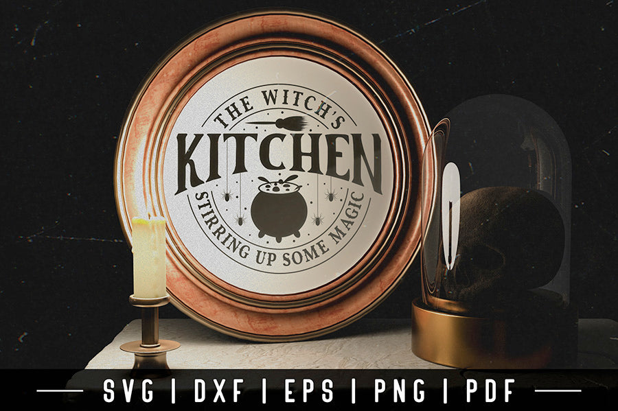 The Witch's Kitchen - Vintage Halloween Sign SVG