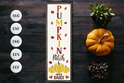 Pumpkin Patch, Fall Vertical Sign SVG