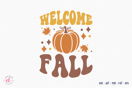 Retro Fall SVG - Welcome Fall Cut File