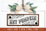 Vintage Fall Sign SVG | Hey Pumpkin SVG