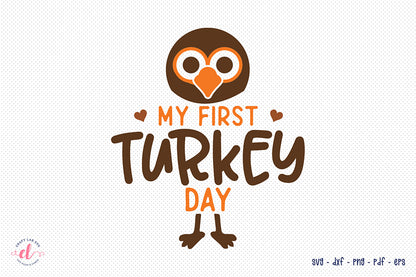 My First Turkey Day SVG Cut File