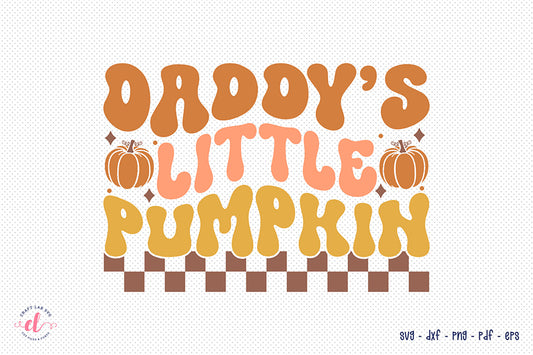 Daddy's Little Pumpkin | Retro Fall SVG