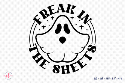 Retro Halloween SVG, Freak in the Sheets