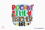 Rockin the Teacher Life PNG Sublimation