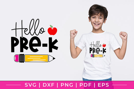 Back to School SVG - Hello Pre-k SVG