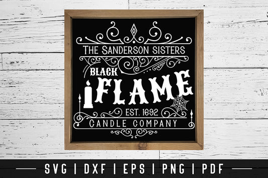 Vintage Halloween SVG | The Sanderson Sisters Black Flame