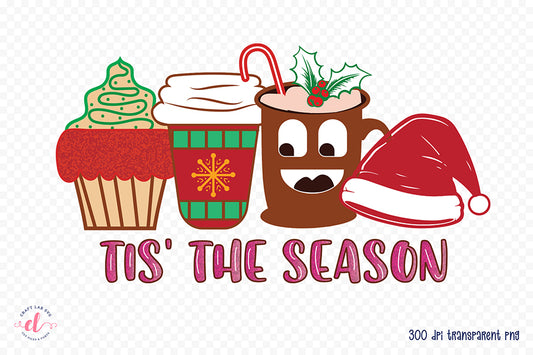 Tis the Season - Christmas Coffee PNG