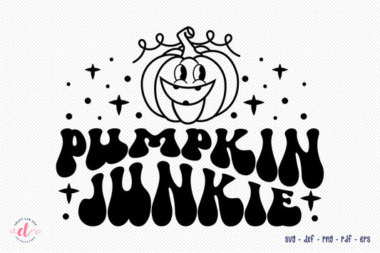 Pumpkin Junkie SVG | Retro Halloween SVG