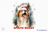 Barking Spirits Bright, Funny Christmas Dog Sublimation