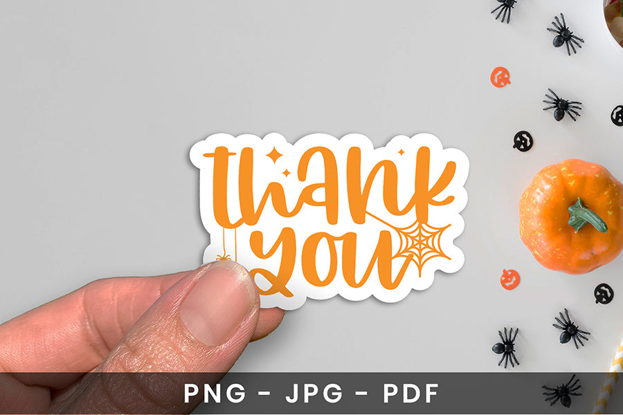 Halloween Printable Sticker | Thank You