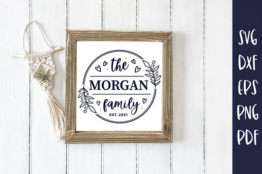 Family Monogram SVG |  Family Name SVG