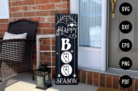 Halloween Porch Sign SVG, Happy Boo Season