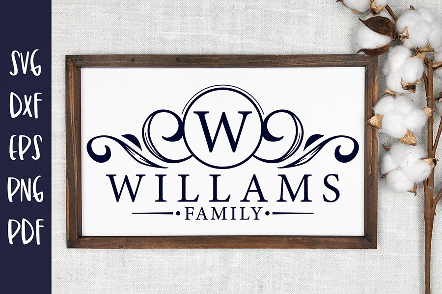 Family Name Monogram SVG | Family SVG