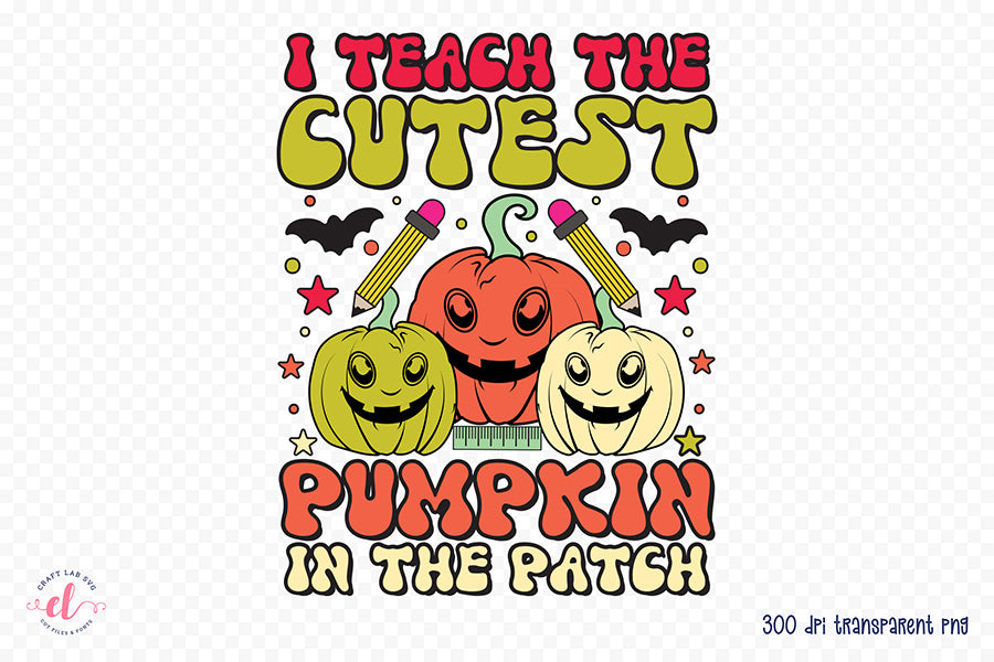 Halloween Teacher Sublimation Design PNG