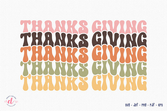 Retro Thanks Giving SVG Design