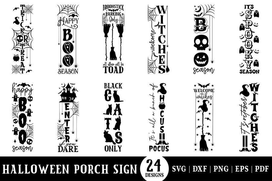 Halloween Porch Sign SVG Bundle Vol.3