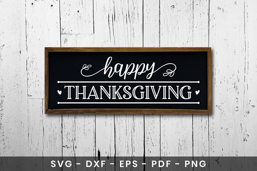 Happy Thanksgiving Sign SVG Design