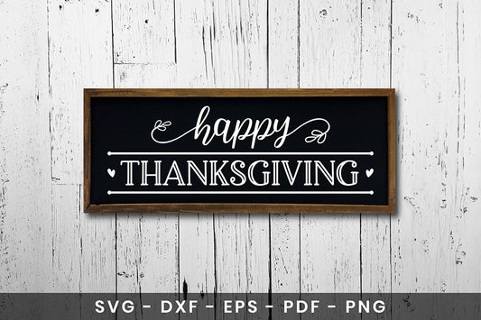 Happy Thanksgiving Sign SVG Design